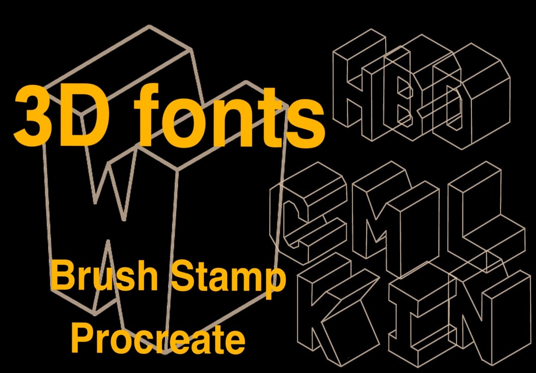 3d Fonts,procreate Lettering,3d Letters,3d Brush Procreate,procreate ...