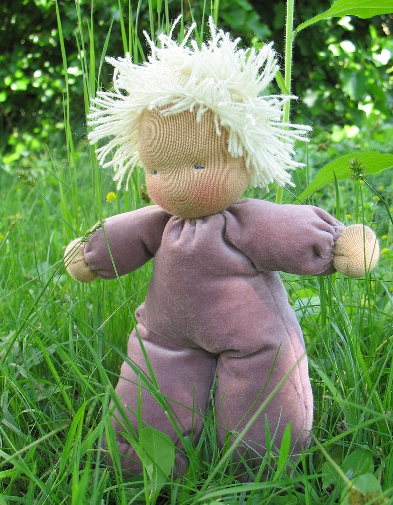Rose Cuddle Baby according to waldorf pedagogy whith blond Hair image 1