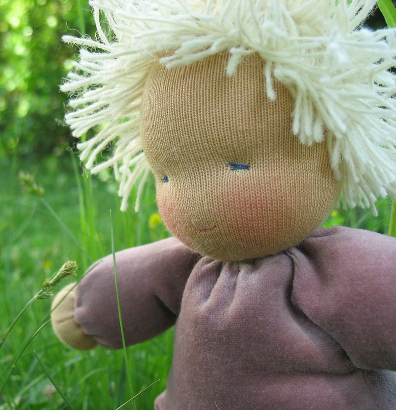Rose Cuddle Baby according to waldorf pedagogy whith blond Hair image 2