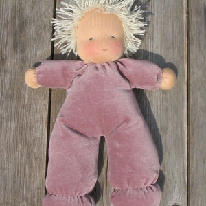 Rose Cuddle Baby according to waldorf pedagogy whith blond Hair image 5