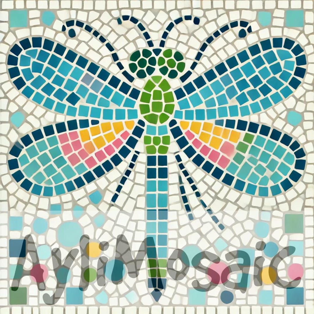 Square Dragonfly Pattern Template - DRAGONFLY Mosaic Pattern | Printable Template | PDF Tracing ...