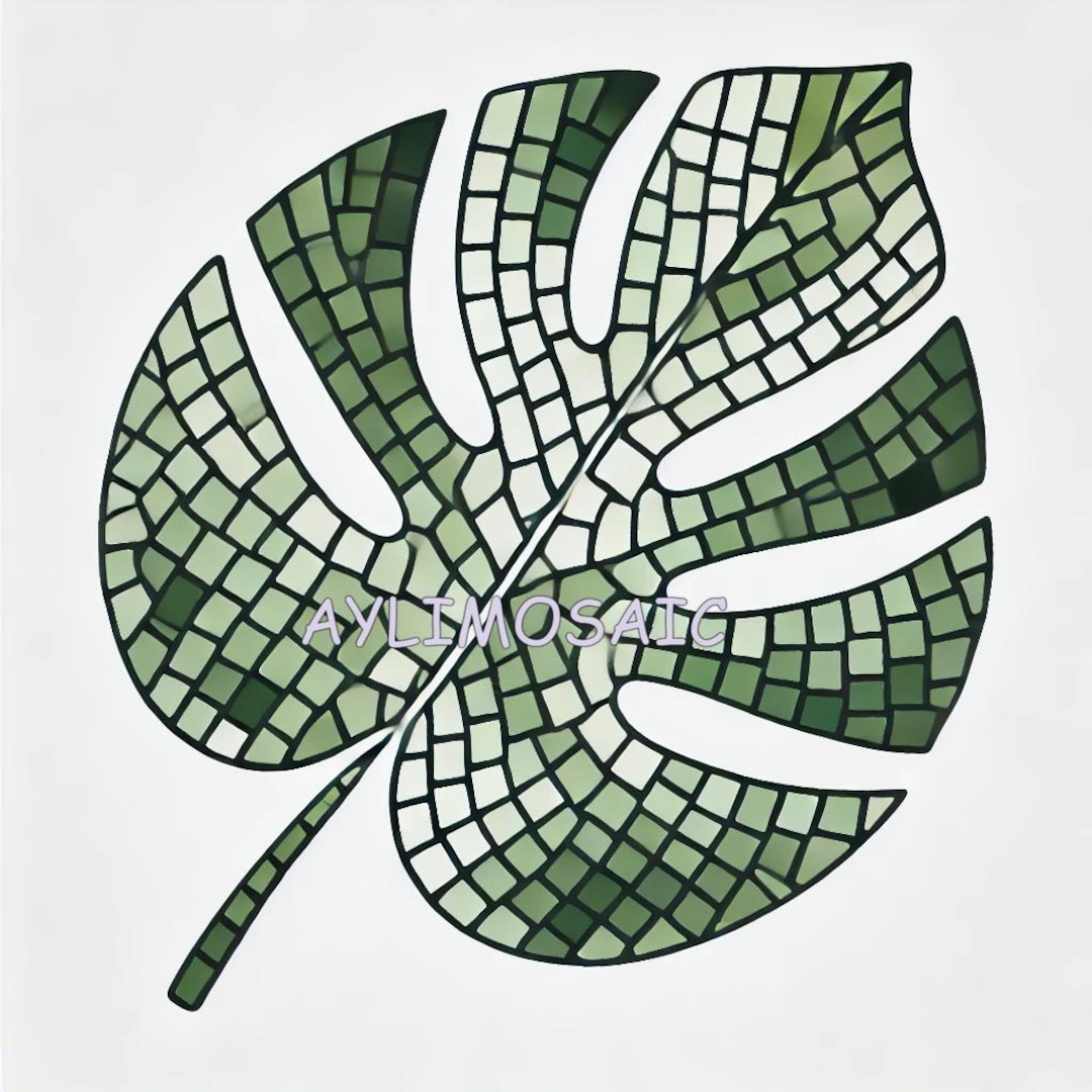 Pack of 21 Templates - Mosaic Patterns Leaves | Printable Templates ...