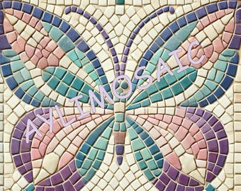 Paquete de 5 patrones de mosaico de mariposas | Plantillas imprimibles | Plantilla de calco JPG | Plantillas DIY | Descarga instantánea