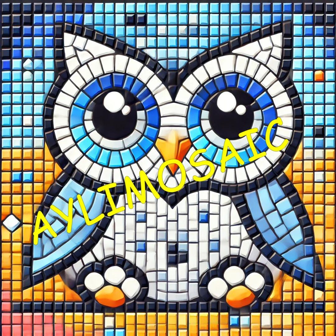 Pack of 20 Templates - CUTE OWL Mosaic Patterns | Printable Templates ...