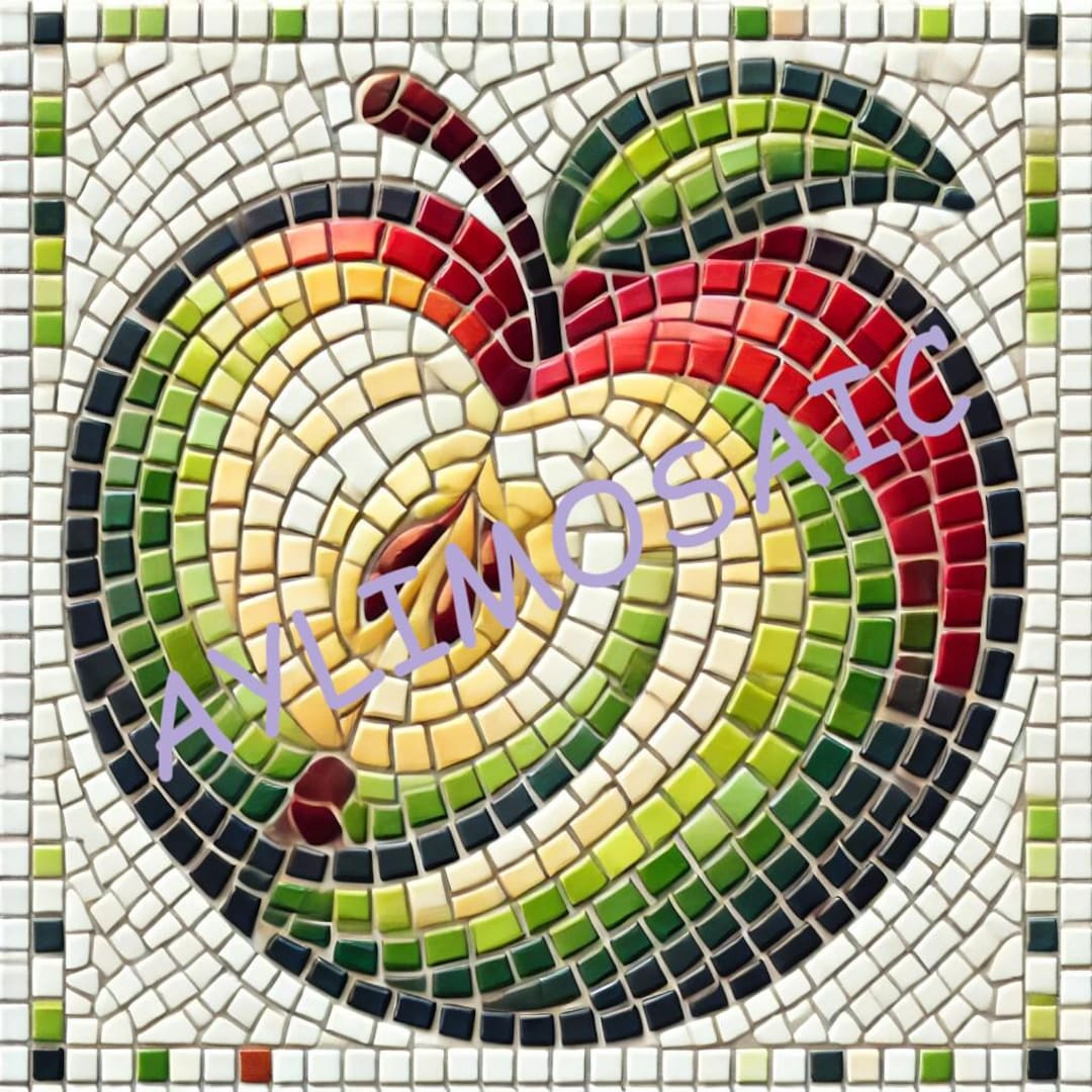 Pack of 5 Templates - Apple Mosaic Patterns | Printable Templates | JPG ...