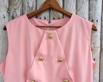 Vintage Pink Handmade Dress 1960s