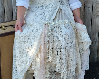 Lace Wedding Skirt size 12-16  Handmade by Arlettemichelle