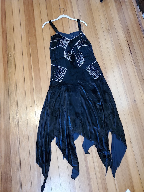 1920s black velvet dress 1920s Black Velvet Dress main image 0