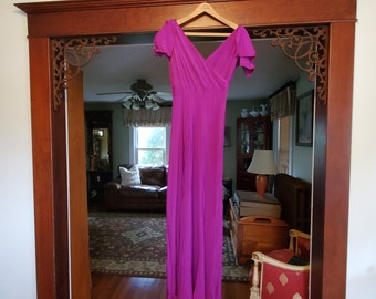 1920s purple silk Gown xxs