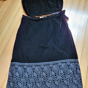 Vintage 1950s Anne Fogarty Lord & Taylor Black Velvet Skirt
