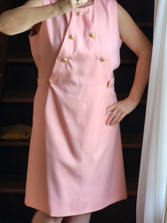 Vintage Pink Handmade Dress 1960s - image 7