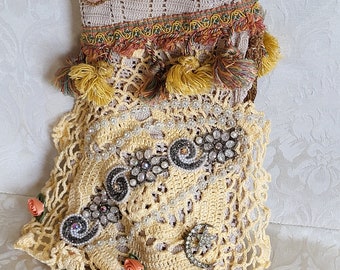 Bohemian Romance Lace pouch bag side body