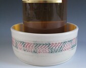 Ceramic Pottery Wine Bottle Coaster White Red Green