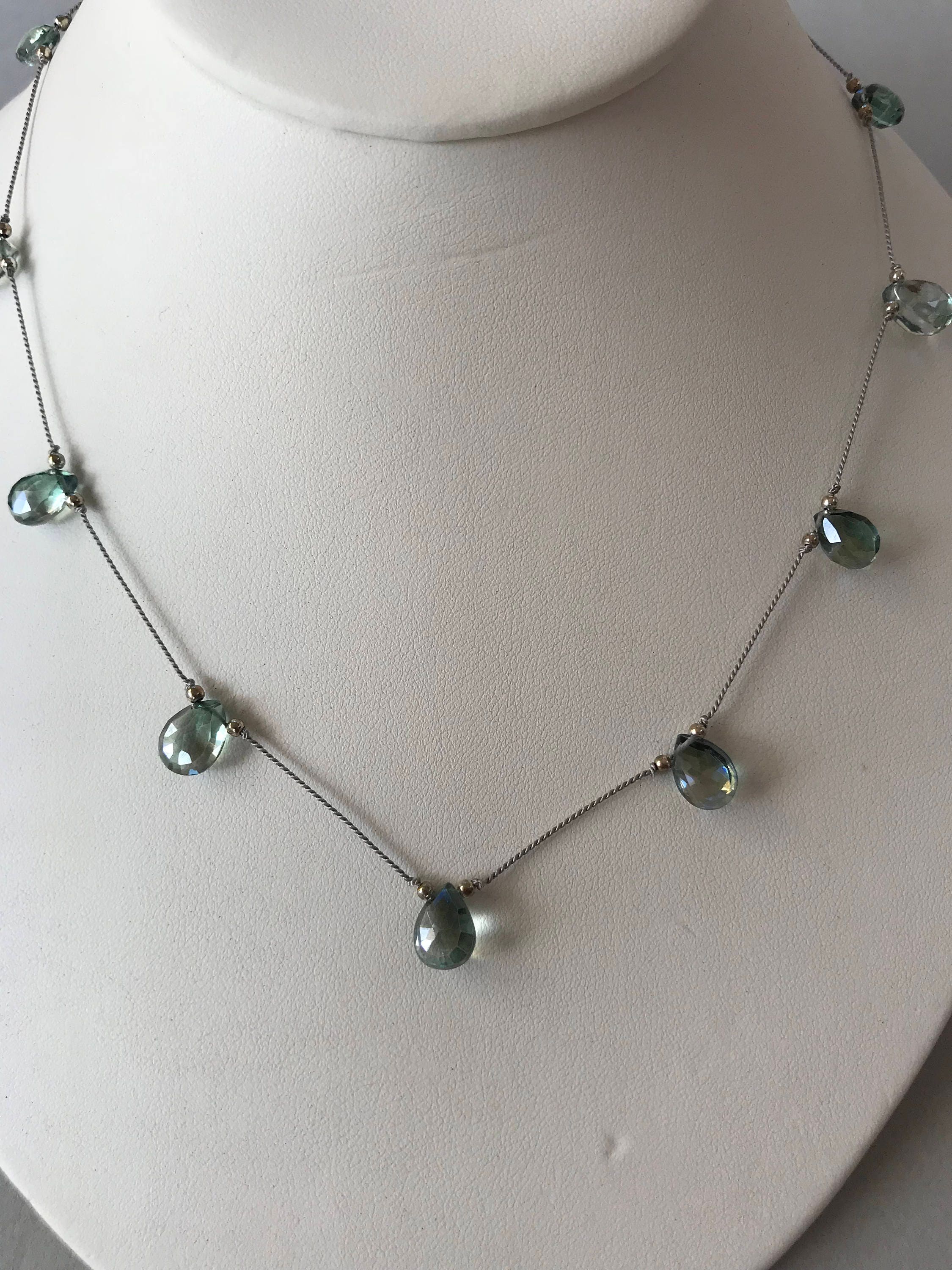 Mystic Topaz Necklace Tin Cup Style 