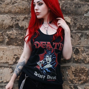 Death Before Decaf Unisex Tank Top
