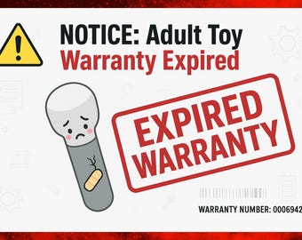 Hilarious "Adult Toy Warranty" Prank Postcard: Anonymous Gag Gift
