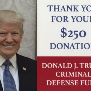 Trump Cristal Verteidigung Fund Prank Postkarte - Anonym an Ihr Opfer gesendet