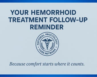 Funny Anonymous Prank Postcard – “Your Hemorrhoid Treatment Follow-Up Reminder” – Fake Medical Notice Gag Gift