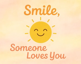 Anonymous “Smile, Someone Loves You” Postcard – Heartwarming Surprise Mail Gift