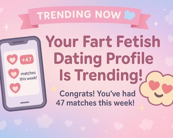 Funny Anonymous Prank Postcard – “Fart Fetish Dating Profile” – Hilarious Gag Gift, Joke Card, Revenge Mail, Adult Humor