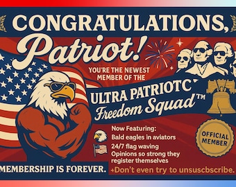 HILARIOUS Anonymous Prank Postcard – "You're Registered as a REPUBLICAN!" – Gag Gift for Hardcore Democrats
