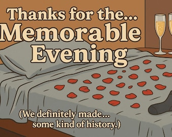 One Night Stand Anonymous Prank Postcard – “Thanks for Memorable Evening...”