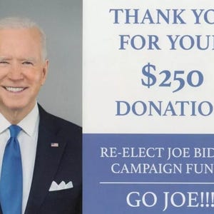 Biden Campaign Donation Prank Postcard - Sent Anonymously To Your Victim