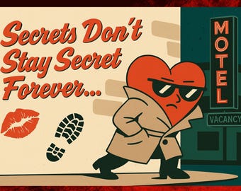 Anonymous Cheater Prank Postcard – “Secrets Don’t Stay Secrets Forever”