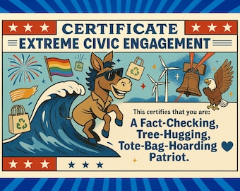 Hilarious Prank Postcard – “Welcome to the Blue Side” Democrat Notification
