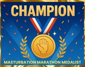 Żenująca pocztówka z żartem – „Medalista maratonu masturbacji” – zabawna anonimowa wiadomość z zemstą, żartobliwy prezent, pocztówka z humorem dla dorosłych