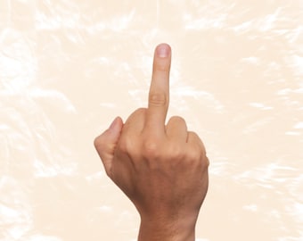 Middle Finger Prank Postcard – Funny Savage Anonymous Gag Gift
