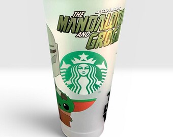 Mando & Grogu Starbucks 24oz Cold Cup