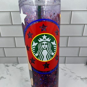 WW-Diana Glitter Snowglobe Starbucks 24oz Tumbler