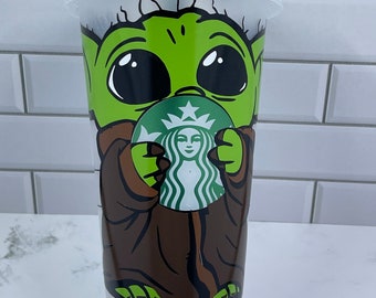 Baby Yoda (Grogu) Starbucks 24oz Cold Cup