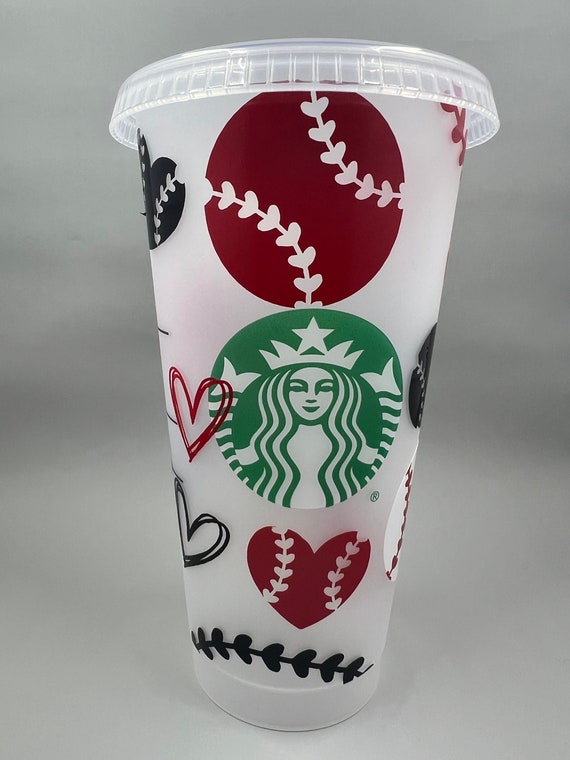 Baseball/softball Starbucks 24oz Cold Cup - Etsy