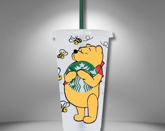 Pooh Bear Hug Starbucks 24oz Cold Cup