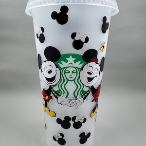 Mickey & Minnie Smiles Starbucks 24oz Cold Cup