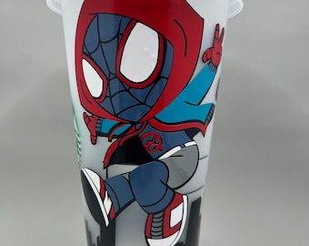 Spider-Man Miles M. Starbucks 24oz Cold Cup