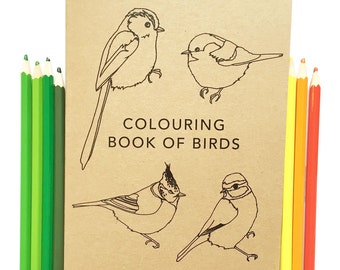 Colouring Book of British Birds - 100% recycled