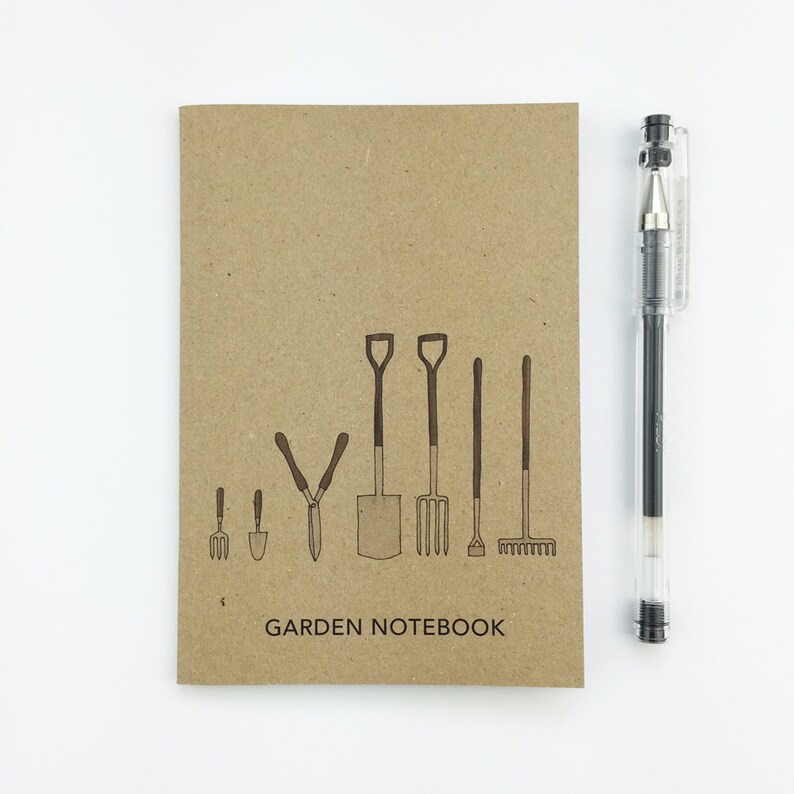 Garden notebook with recycled squared paper A6 pocket size Etsy