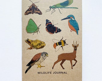 Wildlife Journal with plain paper - A5 size - 100% recycled notebook