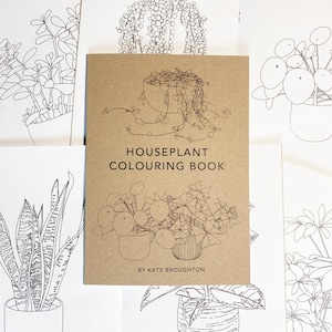 Houseplants Colouring Book - 100% recycled