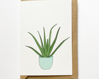 Aloe vera houseplant card