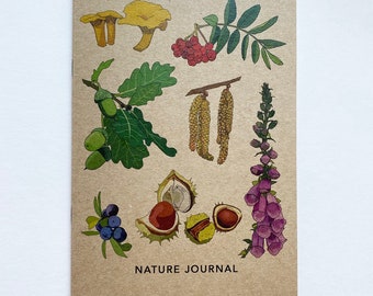 Nature Journal with plain paper - A5 size - 100% recycled notebook