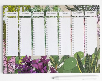 houseplants weekly planner -  52 recycled pages