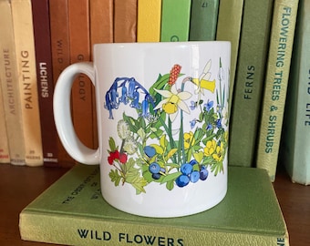 Illustrated wild flower mug