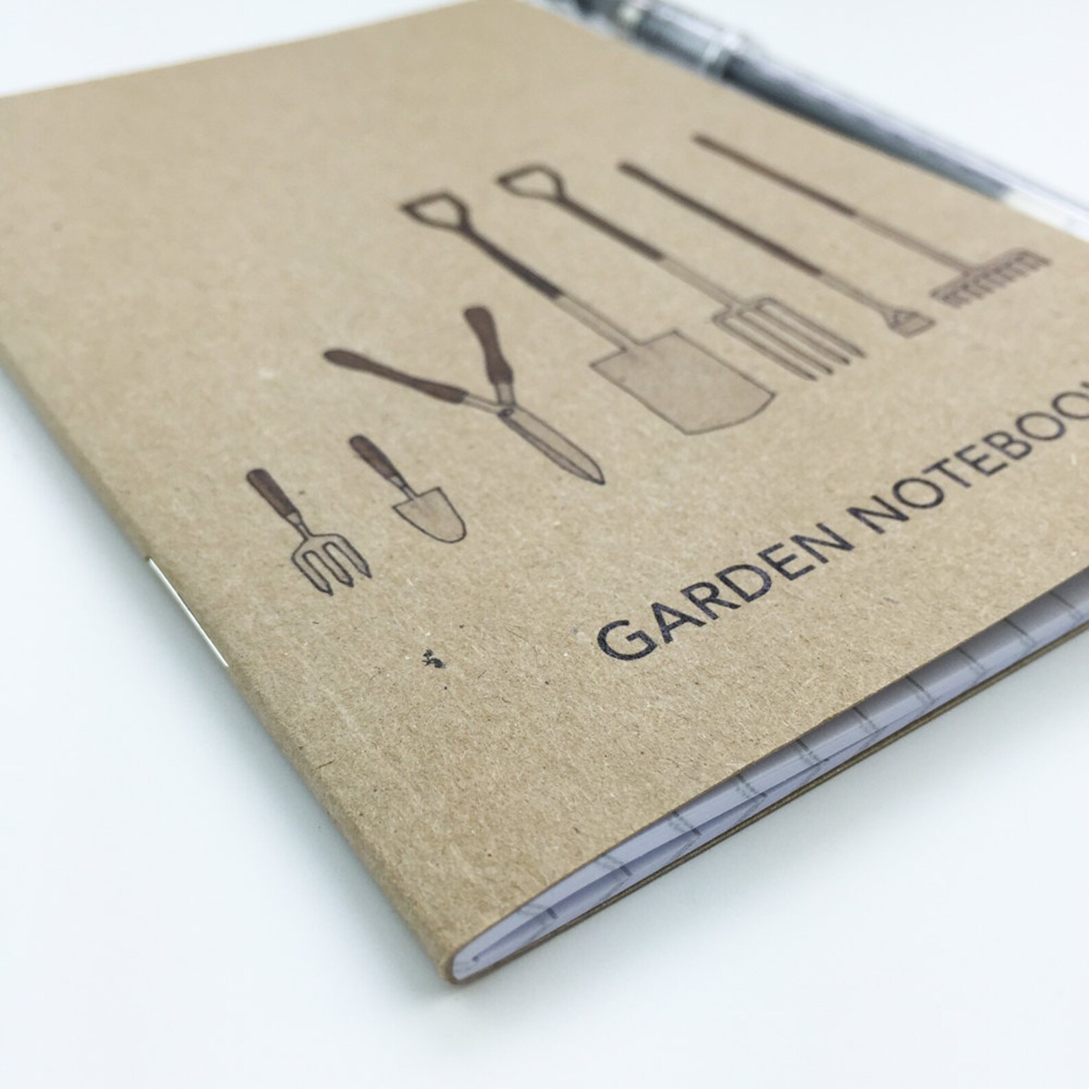 Garden notebook with recycled squared paper A6 pocket size Etsy