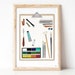 Art Materials Illustrated Print - Etsy