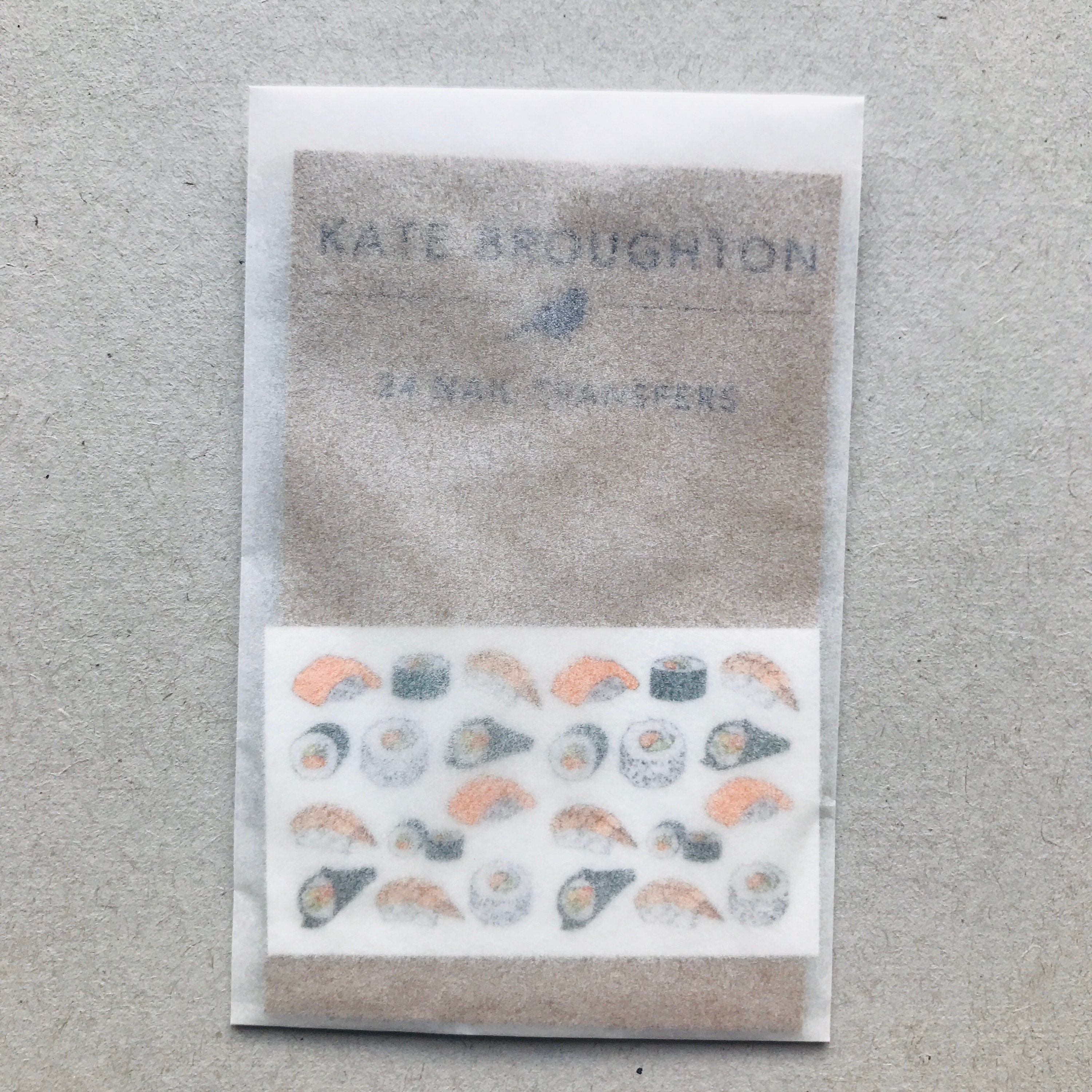 Sushi nail transfers illustrated nail art stickers sushi Etsy