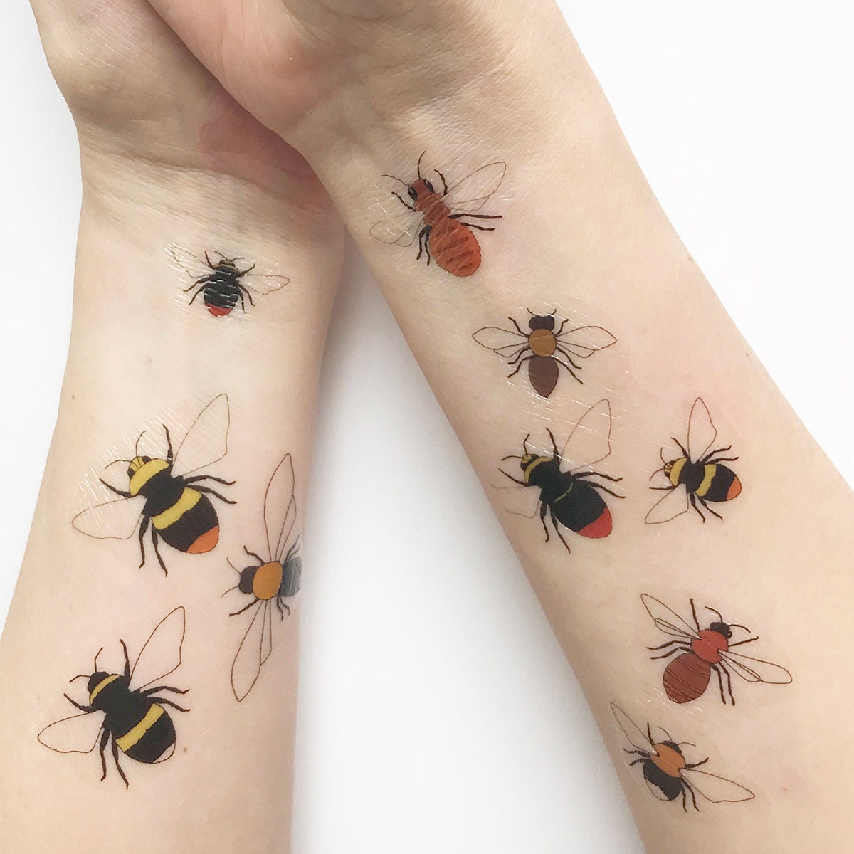 Tatuajes temporales de abeja Vida silvestre / arte corporal - Etsy España